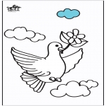Coloriages d'animaux - Pigeon 2