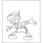 Coloriages faits divers - Pinocchio en bois