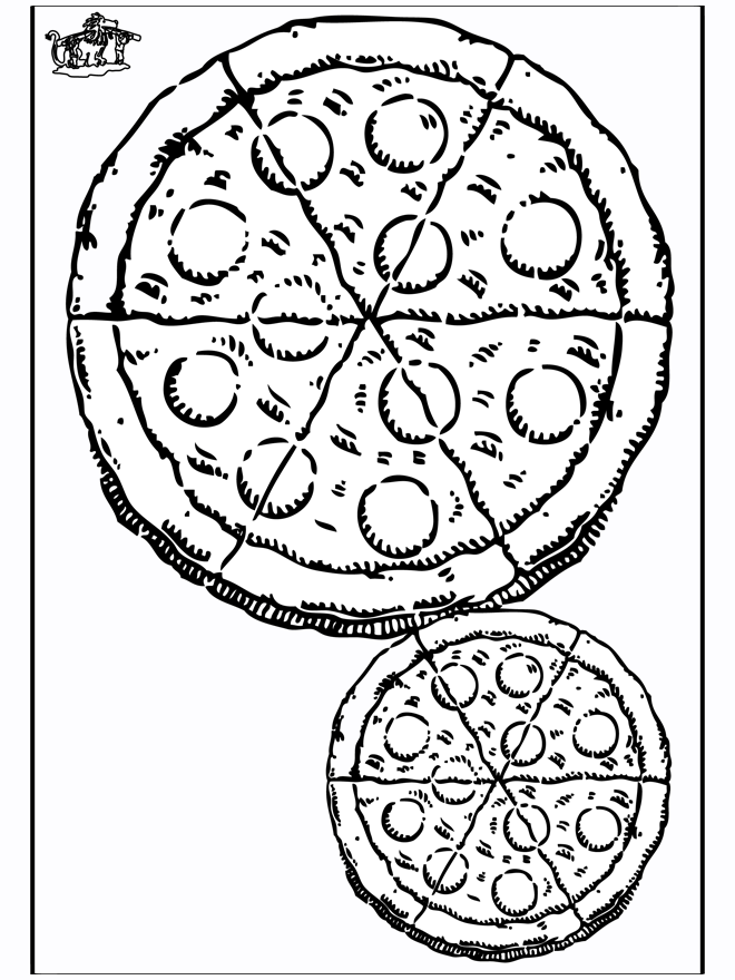 Pizza - Coloriages assortis