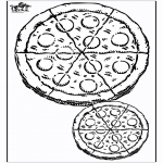 Coloriages faits divers - Pizza