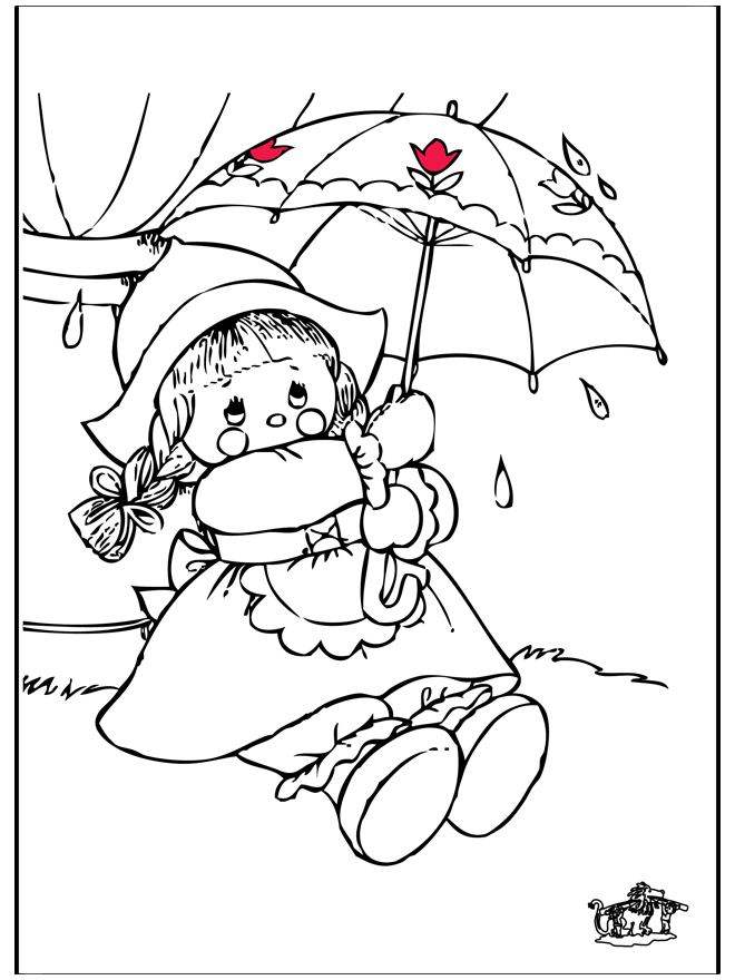 Pluie - Coloriages assortis