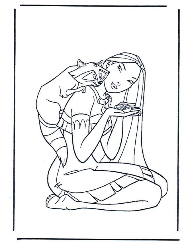 Pocahontas 1 - Coloriages Pocahontas