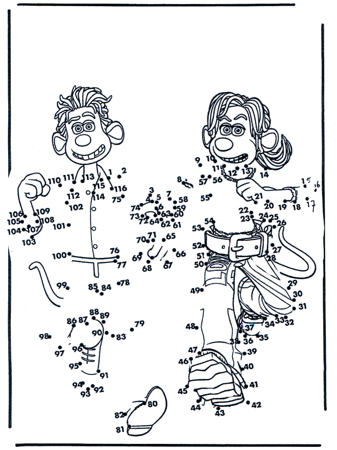 Points à relier 18 - Dessin chiffres