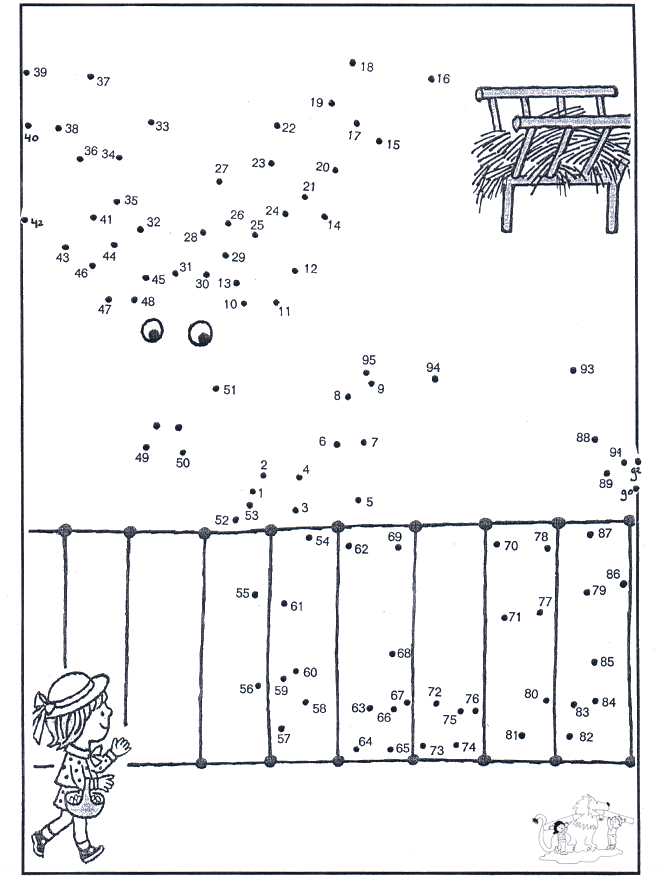 Points à relier 46 - Dessin chiffres