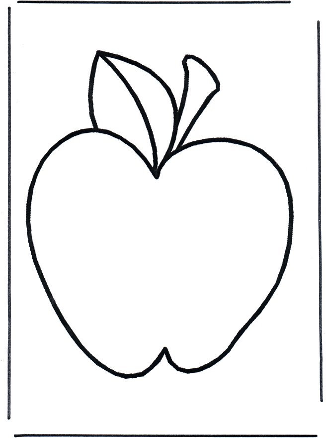 Pomme 2 - Coloriages légumes