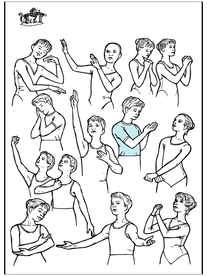 Postures de ballet - Coloriages ballet