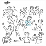 Coloriages faits divers - Postures de ballet