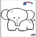 Coloriages pour enfants - Primalac - éléphant