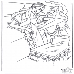 Coloriages faits divers - Princesse au lit