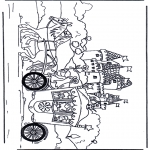 Coloriages faits divers - Princesse dans la carrosse