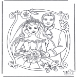 Coloriages faits divers - Princesse et prince 2