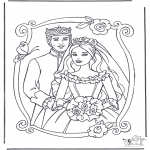 Coloriages faits divers - Princesse et prince 3