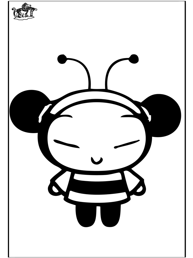 Pucca l'abeille - Coloriages personnages  de bandes dessinées