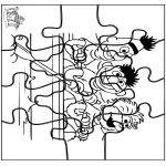 Bricolage coloriages - Puzzle 1, rue Sésame