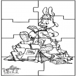 Bricolage coloriages - Puzzle Bobo