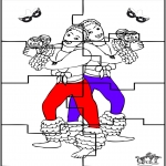 Bricolage coloriages - Puzzle Carnaval