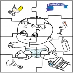 Coloriage thème - Puzzle de bébé 2