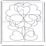 Bricolage coloriages - Puzzle fleur