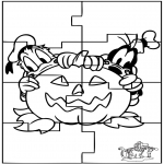 Bricolage coloriages - Puzzle Halloween