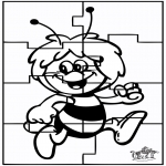 Bricolage coloriages - Puzzle - Maya l'abeille