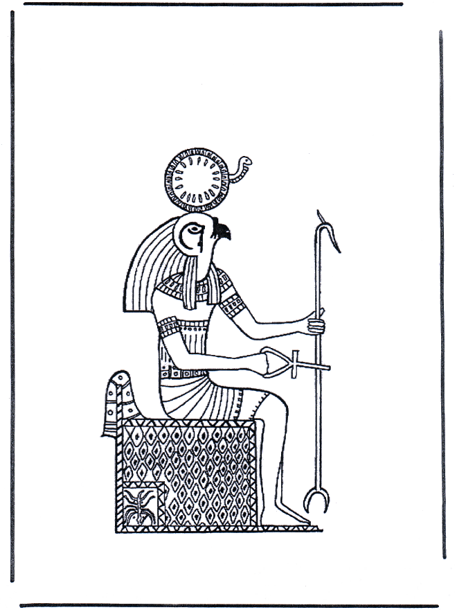 Re, dieu du Soleil - Coloriages Egypte