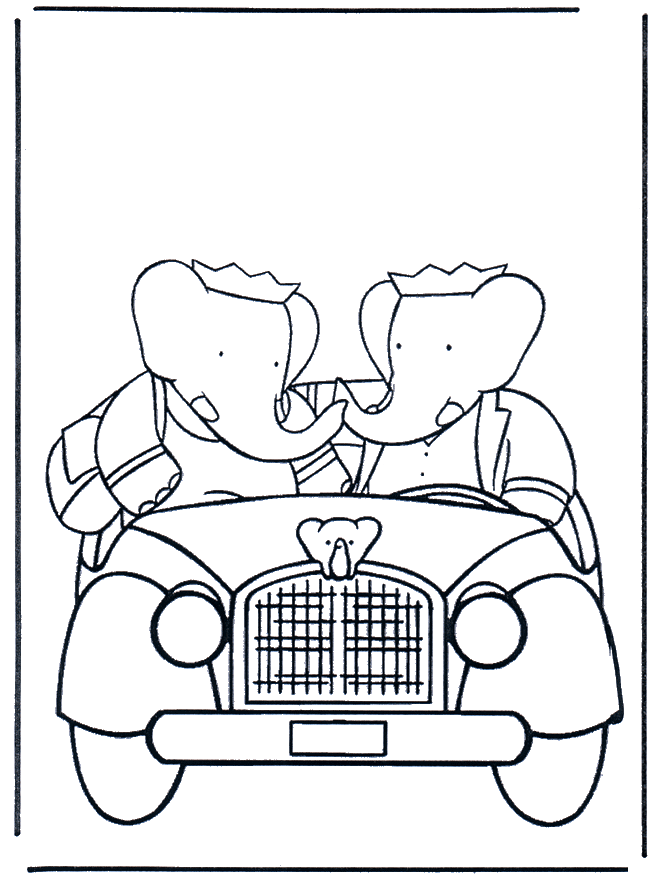 Roi Babar - Coloriages Babar