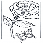 Coloriages faits divers - Rose