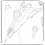 Coloriages faits divers - Saab J 35 F Draken