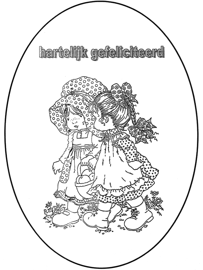 Sarah Kay - félicitations - Coloriages Sarah Kay