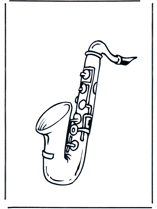 Saxophone - Coloriages Musique