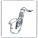 Coloriages faits divers - Saxophone