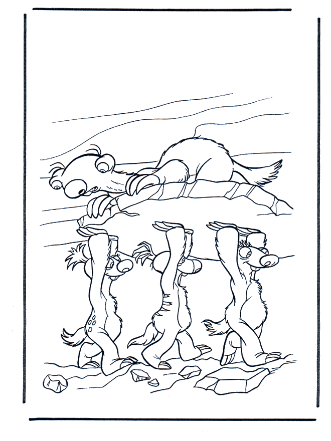 Sid le paresseux (Age de glace) - Coloriages autres animaux