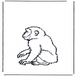 Coloriages d'animaux - Singe 2