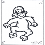 Coloriages d'animaux - Singe 3