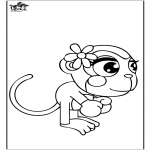 Coloriages d'animaux - Singe 4