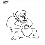 Coloriages d'animaux - Singe 5