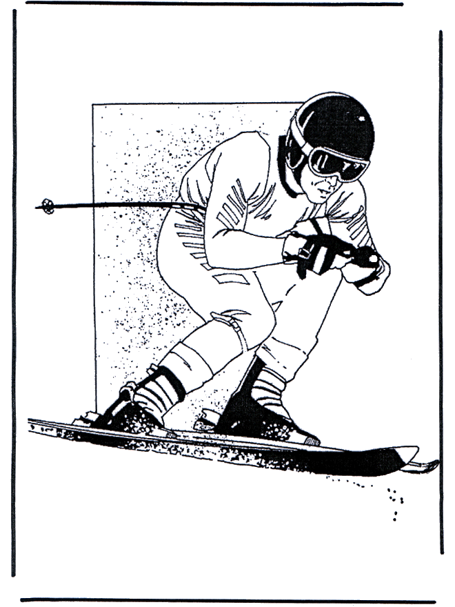 Ski 1 - Coloriages sports