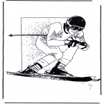 Coloriages faits divers - Ski 1