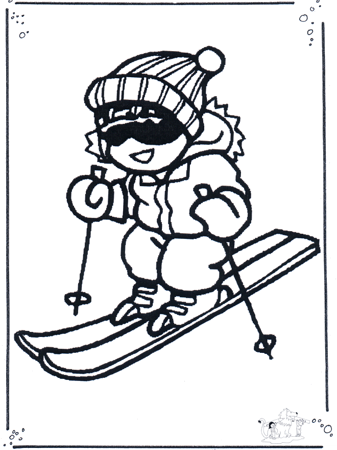 Ski 2 - Coloriages sports
