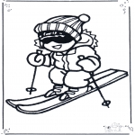 Coloriages faits divers - Ski 2