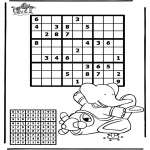 Bricolage coloriages - Sudoku - Avion