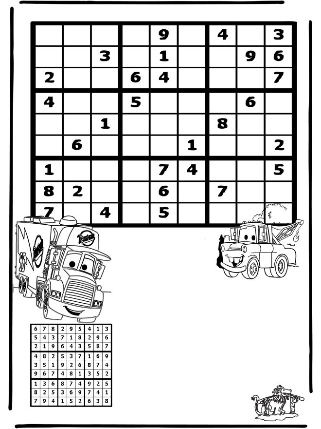 Sudoku Cars - Puzzles