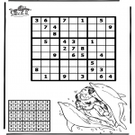 Bricolage coloriages - Sudoku - Dauphin