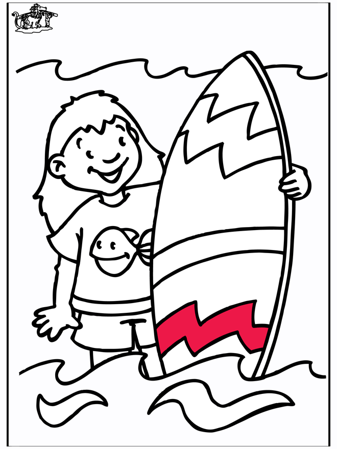 Surf - Coloriages sports