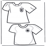 Coloriages faits divers - T-shirts de  foot 2