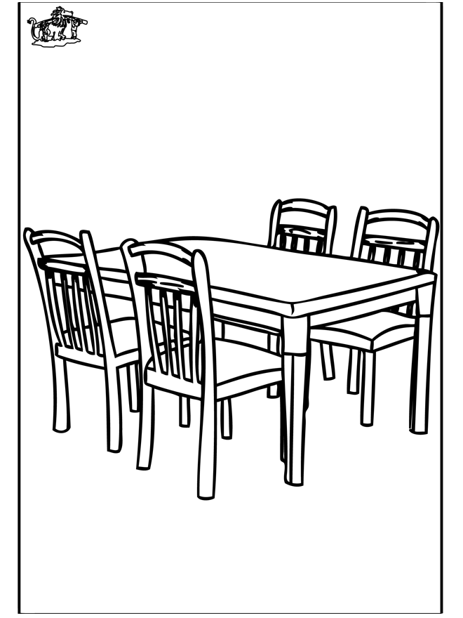 Table - Coloriages assortis
