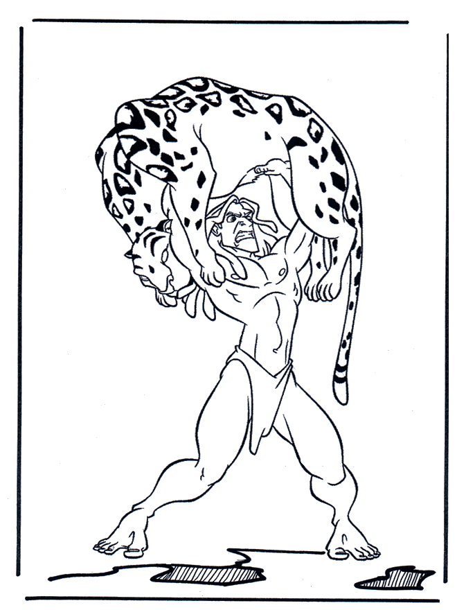 Tarzan 6 - Coloriages Tarzan