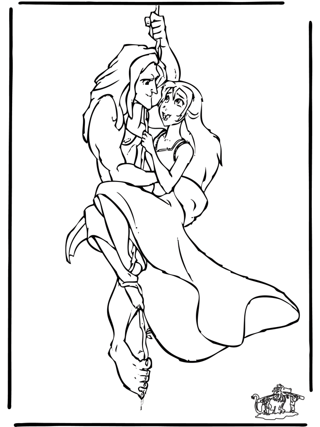 Tarzan 8 - Coloriages Tarzan