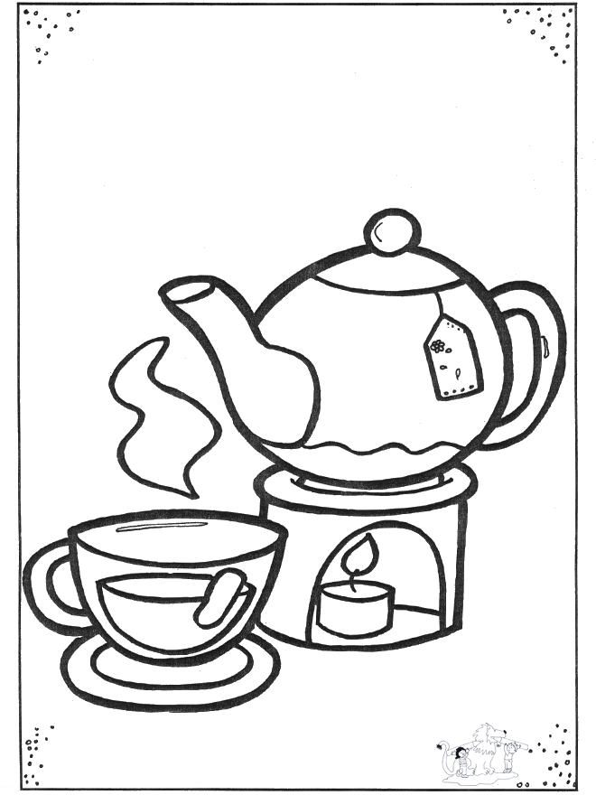 Tasse de thé - coloriages jouets