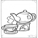 Coloriages pour enfants - Tasse de thé